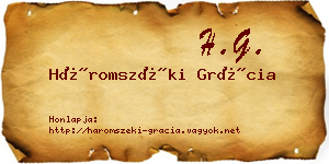 Háromszéki Grácia névjegykártya